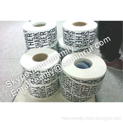 Custom Big Size Can Not Remove Permanent Eggshell Stickers With Black Printing 